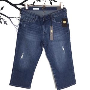 Kut from the Kluth Natalie Distressed Crop Dark Wash Jeans